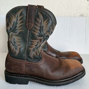 Ariat Boots Men's 9D Steel Toe Square Toe Slip Resistant Sierra Work NO INSOLES